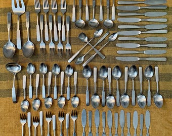 Lauffer, Germany 'Heritage' stainless flatware / 73 pieces / classic design by Don Wallace / 1960s