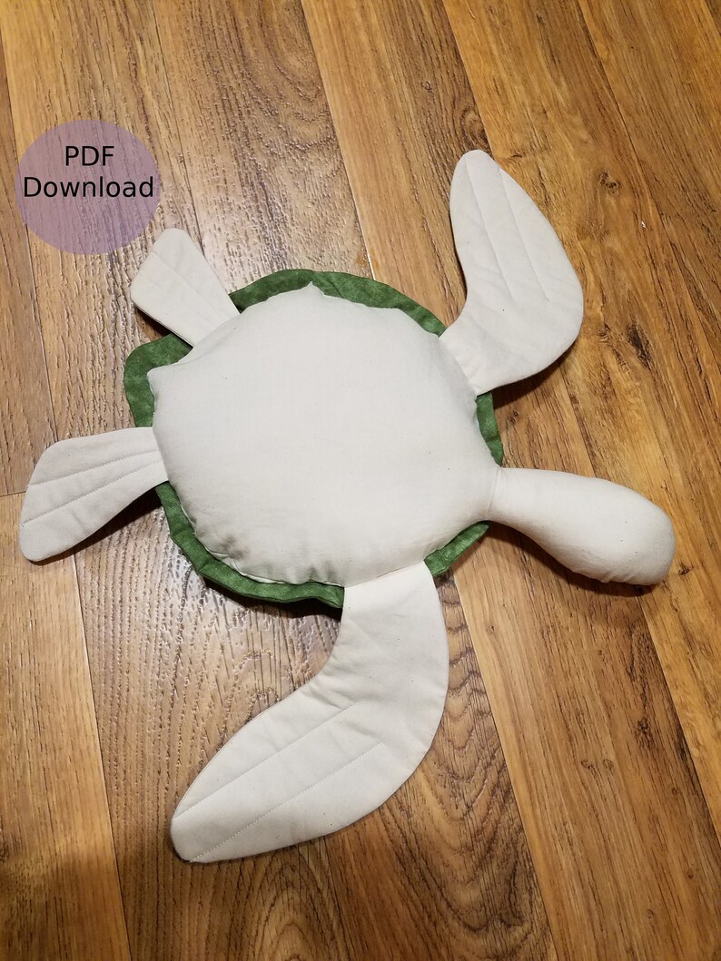 Cute Stuffed Sea Turtle Pillow Sewing Pattern Etsy