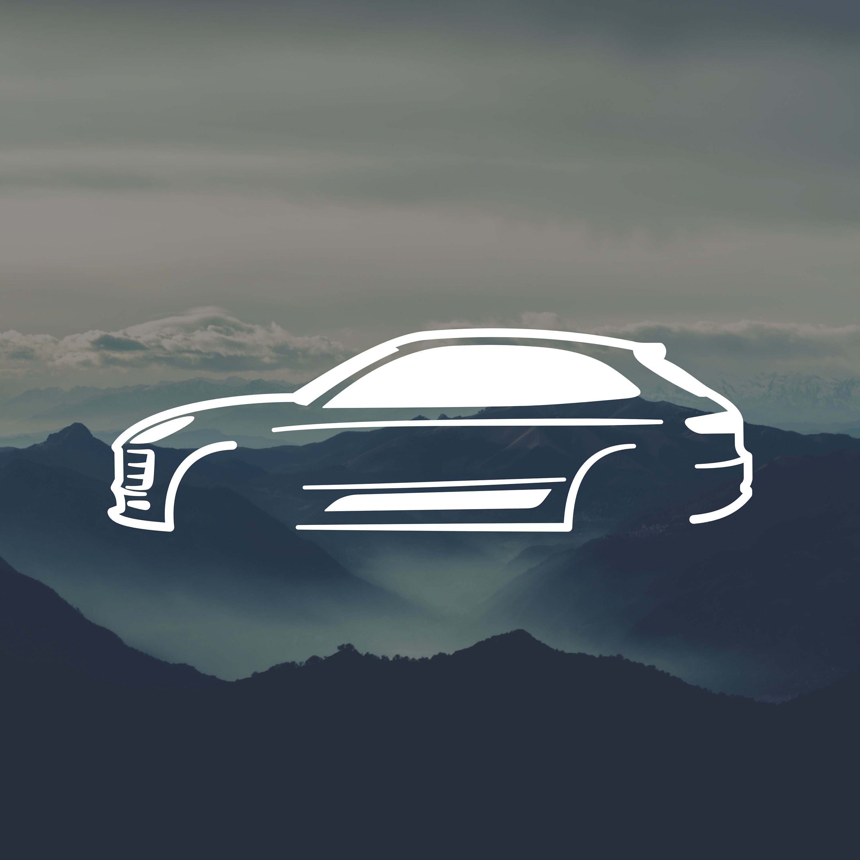 4 Pack Porsche Macan Silhouette Vinyl Decal Stickers | Etsy