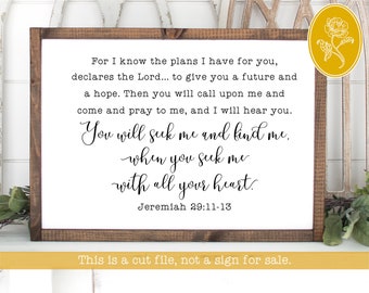 SVG FILES, Jeremiah 29:11, Jeremiah 29 svg, Christian SVG, Instant Download, Pray svg, Silhouette Cut Files, Cricut Cut Files, Prayer svg
