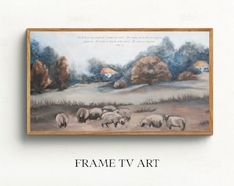 Samsung Frame TV Art, Señor es mi pastor Escritura Frame TV Art, Descarga digital para Samsung Frame TV, Arte cristiano, Landscape Frame tv