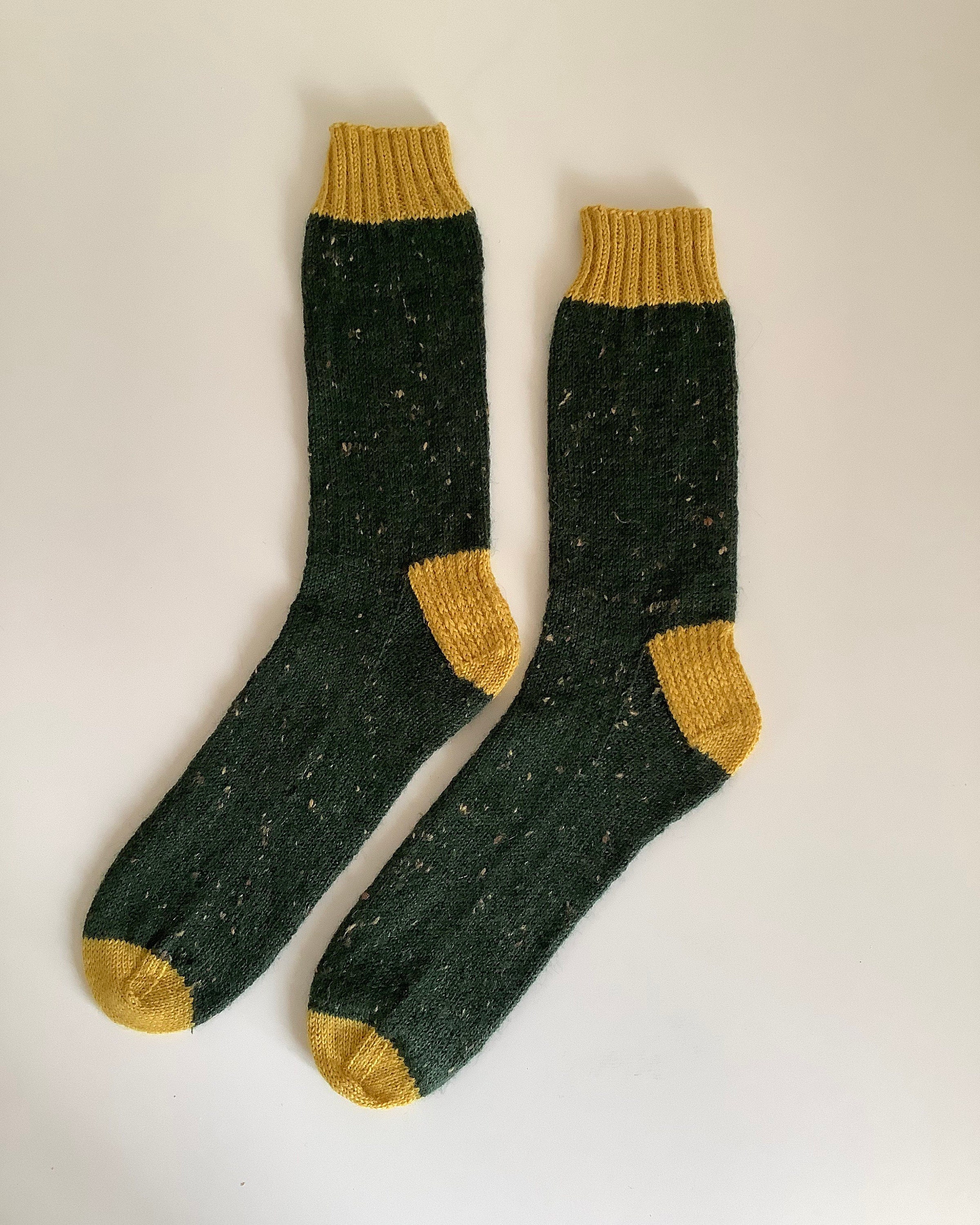 Hand knitted dark green 4 ply wool socks. UK Adult size 7 9 Etsy