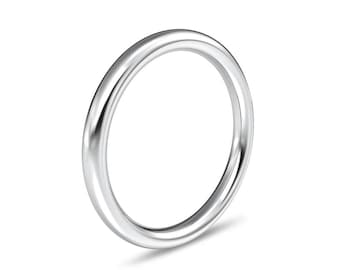 platinum 2mm ladies Heavy weight court ring band, 2mm Wedding Band, 2mm wedding Ring, 2mm platinum ring, full UK Hallmark, Handmade to order