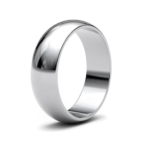 Alliance en platine massif 950 dôme poli (5 mm), alliances minimalistes modernes pour lui, ajustement confortable, bague en platine, poinçon britannique complet