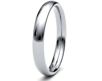 Platinum 2mm medium court Wedding Band, bague de mariage, bague d'éternité, bague de fiançailles, bande de 2 mm, bague de 2 mm, marque britannique complète, fait à la main