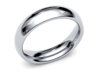 Platinum 4mm heavy court shape oval cross section wedding band ring, 4mm platinum wedding ring, full UK Hallmark, Handmade to order