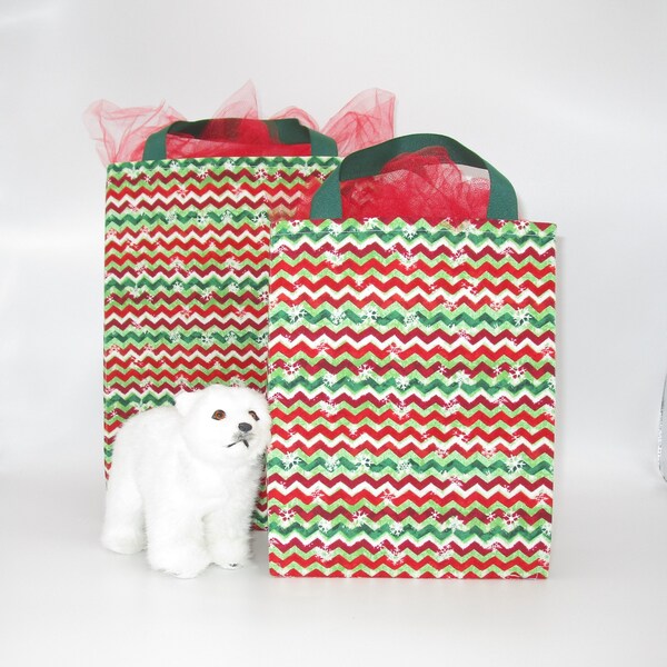 100% Reusable Eco-Friendly Fabric Gift Bags - Christmas Ric-Rak