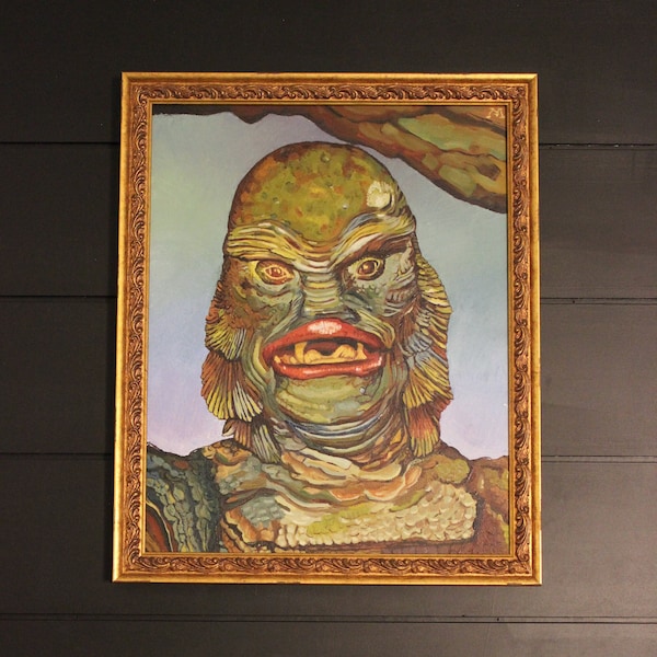 Creature from the Black Lagoon - Painting · Oil Painting · Horror · Fine Art · Wall Art · Fan Art · Gillman · Classic Monsters · Movie Art