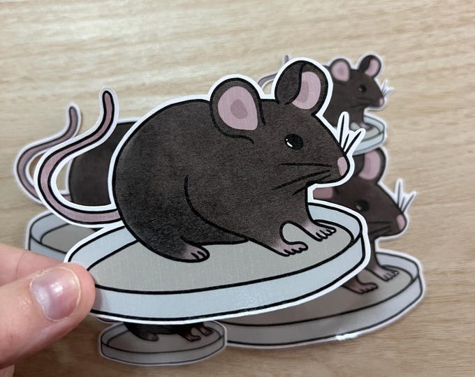 Mice Sticker Lab Laboratory Research Mouse Sticker, Mouse, Mice, Sticker, Science ...