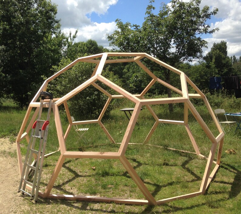 Dome GEODESIC structure wooden faces pentagons/hexagons for Etsy