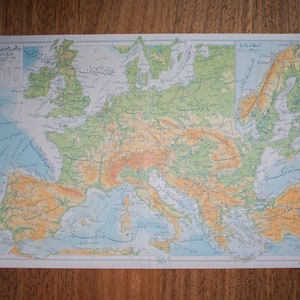 Vintage osmanische Europakarte - 28 cm x 42 cm - Kunstdruck