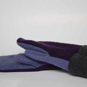 Small Handmade Wool Mittens - Fleece Lined