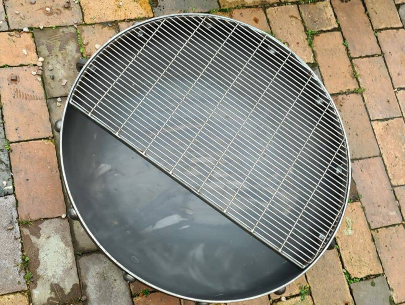 Large Fire Pit Bowl / Rustic Solid Steel Dish / Tradicional Etsy