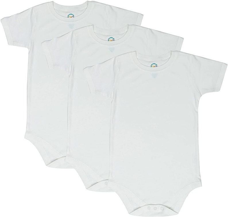 CBObaby 4T 5T 6T Toddler Bodysuit Short Sleeve Round Crew Neck 3-Pack
