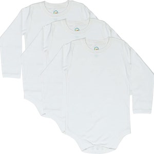 CBObaby Long Sleeve Bodysuits For All Ages, White 3- Pack