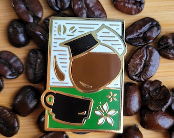 Retro Cafe Enamel Pin