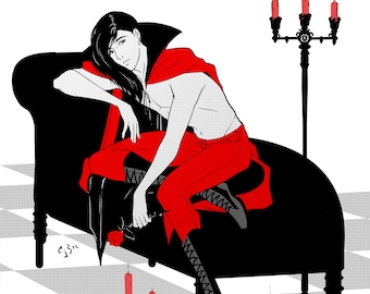 Red Velvet Vampire Luca Belfiore 5x7"