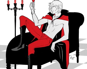 Red Velvet Vampire Phoenix 5x7"