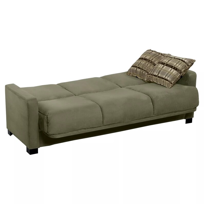 Limited Edition Sage Green Microfiber Futon Sleeper Sofa Couch Etsy