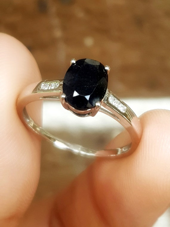Anillo zafiro negro precio new arrivals
