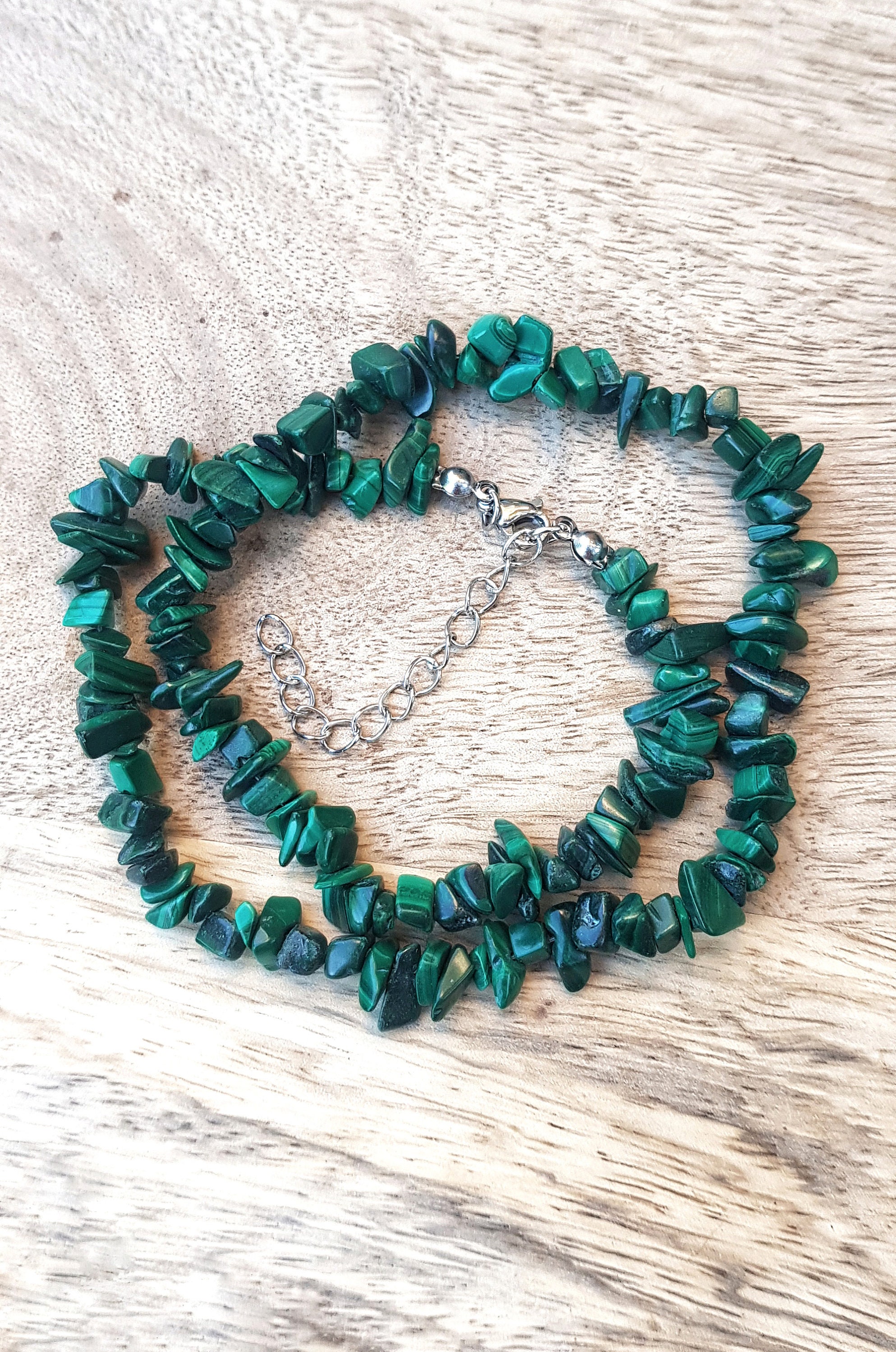 Malachite sale chip necklace