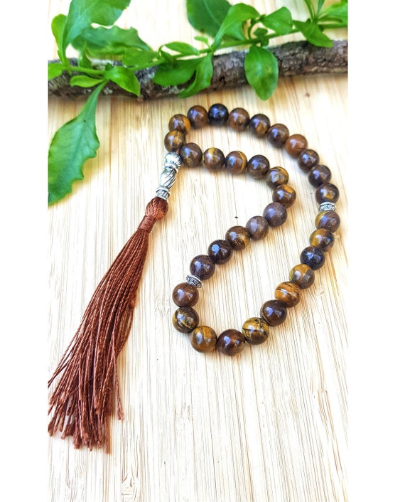 METAL BEAD BRACELET W/TASSEL CHOCOLATE BROWN METAL BEAD BRACELET W/TASSEL CHOCOLATE BROWN