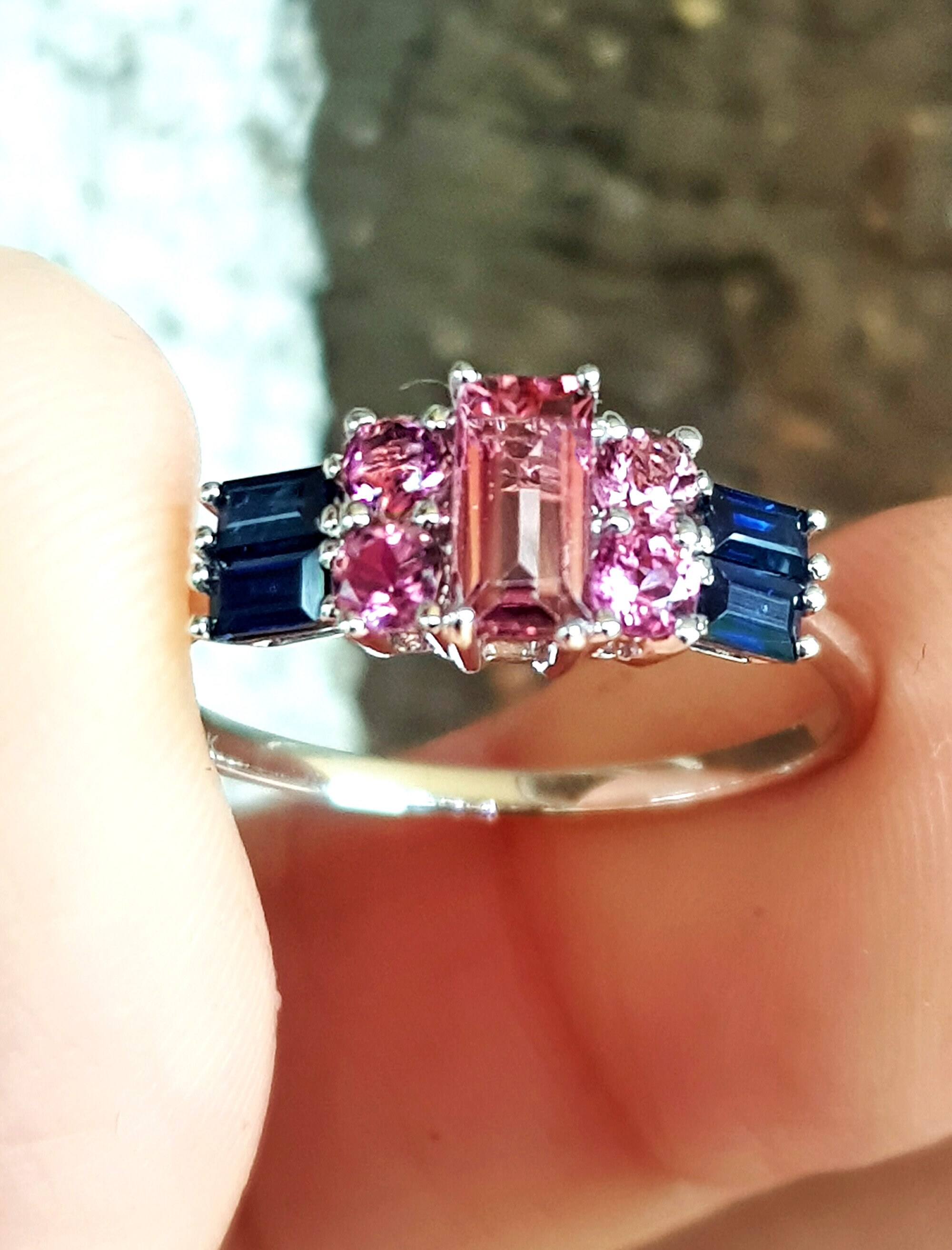 Pink and Blue Ring Etsy Australia