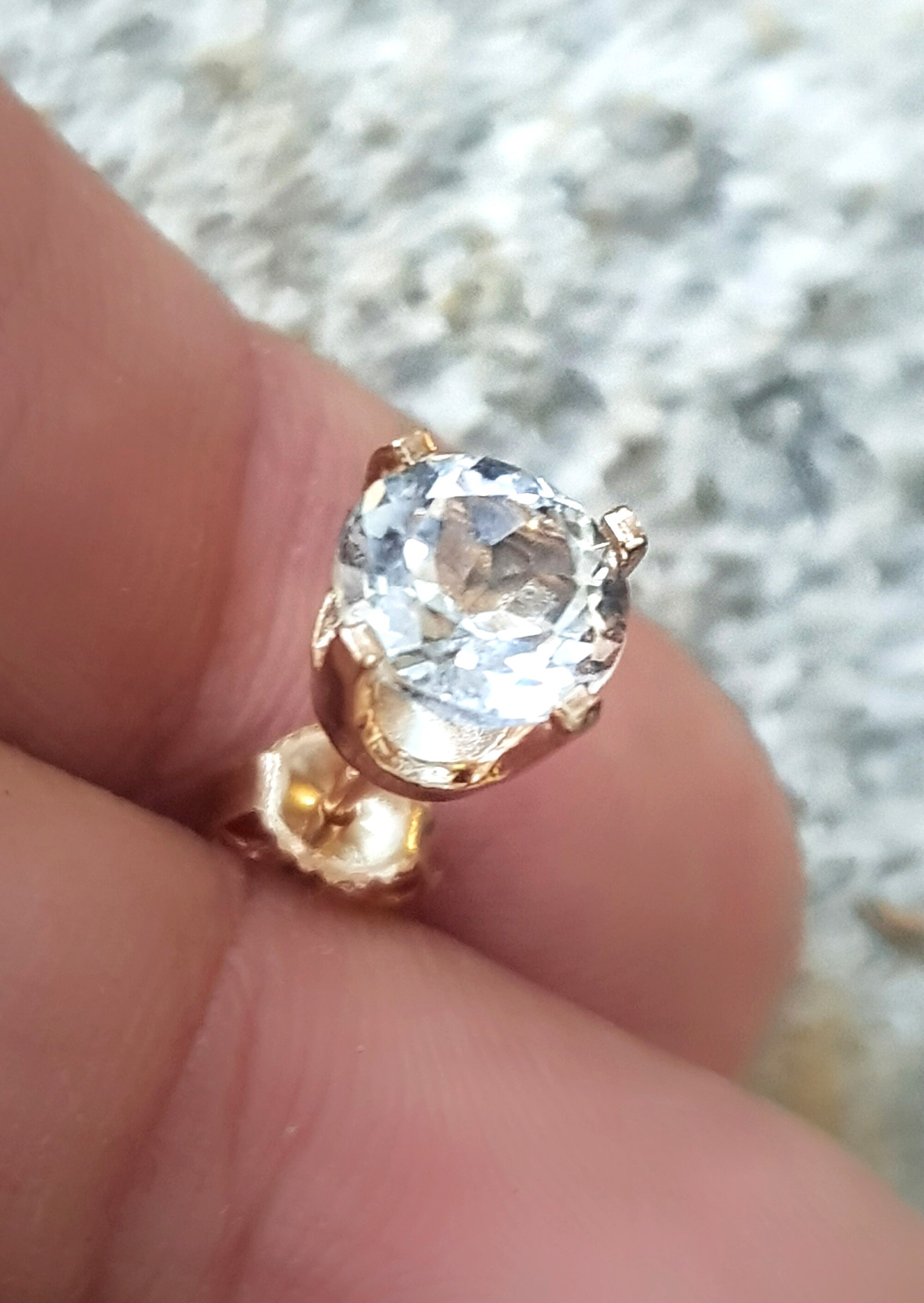 14K Placcato Oro Bianco 0.50Ct Zirconi Pavè-set Grappolo Orecchini A - Foto 5