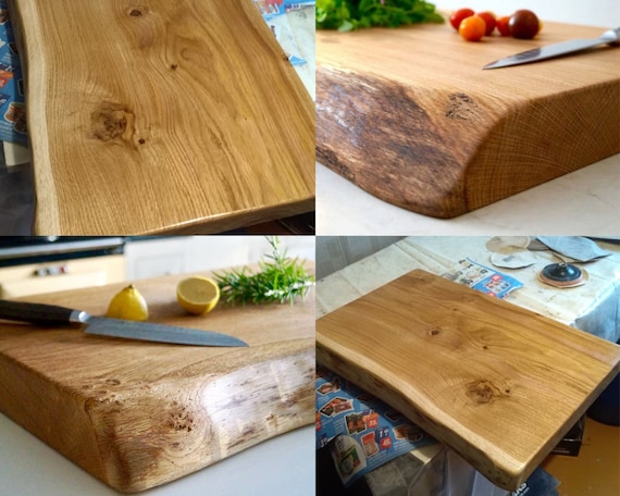 Extra Large Live Edge Oak Chopping Board James Martin Style Oak Chopping  Board Thick Solid Oak Chopping Block/ Serving Board 