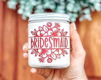 Bridesmaid proposal, Gift for bridesmaid, Bridesmaid gift, Personalized gift, Team bride, Maid of honor proposal, scented soy candle