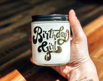 Birthday gifts for her, Handmade gift, Birthday candle, Happy birthday, Custom candle, Personalized gift, No paraffin