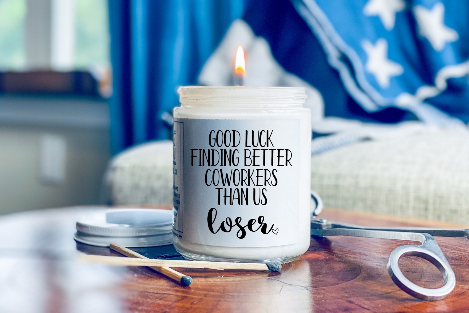 Funny coworker gift Scented candles Job promotion gift soy Etsy