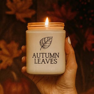 SOLD OUT Autumn Leaves Soy Candle,Pumpkin Scented Candle,Autumn Scented Candle, Fall Candle, Free Shipping, Soy Candles Handmade,