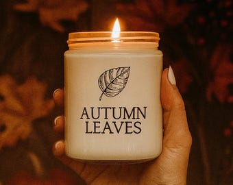 Autumn Leaves Soy Candle,Pumpkin Scented Candle,Autumn Scented Candle, Fall Candle, Free Shipping, Soy Candles Handmade,