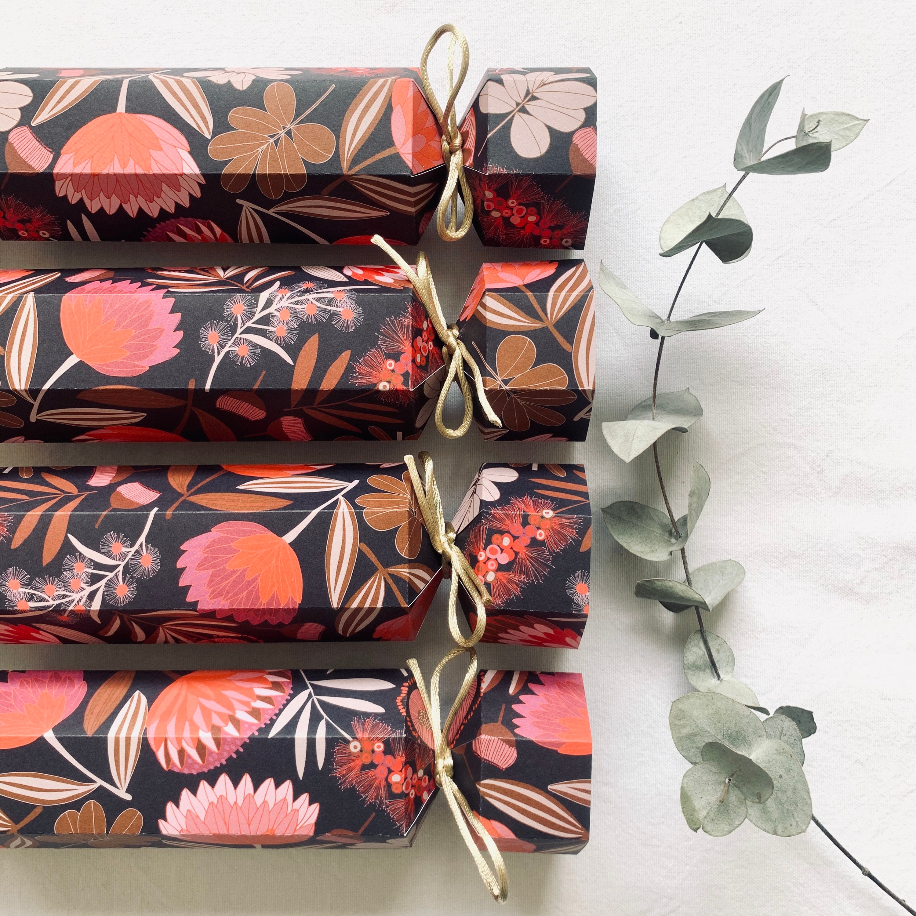 Ensemble Diy de 4 Bons Bons, 43 Dessins en Papier Fleurs Australiennes, Tous Les Matériaux Fournis, 