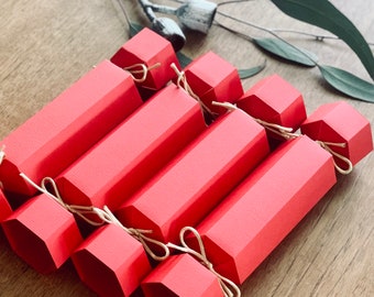 DIY Set of FOUR Christmas Crackers in one colour, All materials provided and easy to self assemble, Christmas Bon bons, Or mix your own.