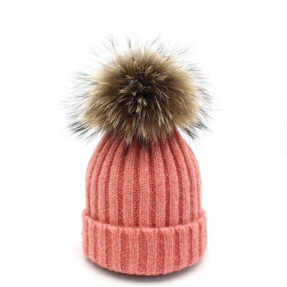 Jolie Bebe girls real fur pom wool hat bebe Fur Hats for Women for sale | eBay main image 2