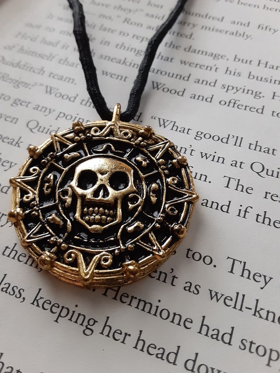 Gold Pirate Coin Aztec Medallion Metal 