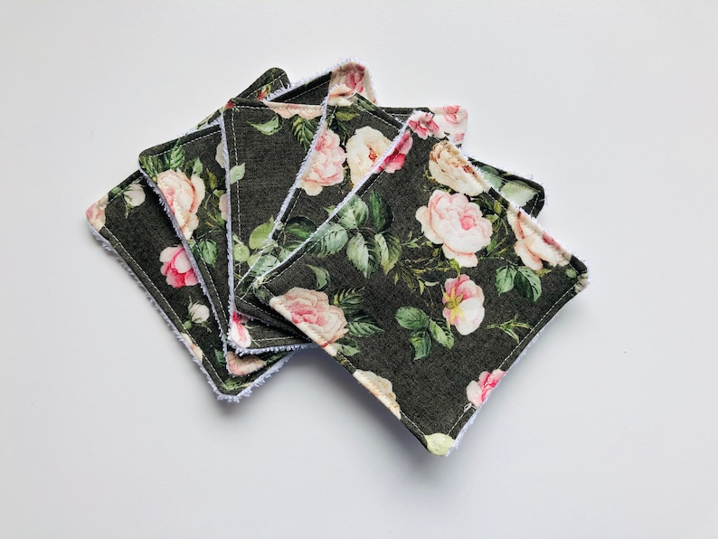 Green Floral Make Up Remover Pad Reusable Face wipe eco friendly make up remover wipe