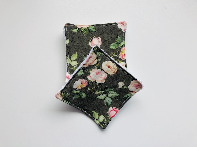 Green Floral Make Up Remover Pad Reusable Face wipe eco friendly make up remover wipe