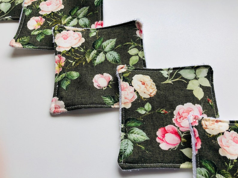 Green Floral Make Up Remover Pad Reusable Face wipe eco friendly make up remover wipe