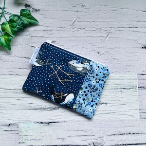 Assorted Small Zipper Bag, Cotton lined Coin Purse, Handmade Zipper Bag, Gifts Under 15