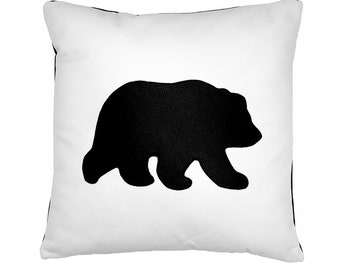 Bear Authentic Leather Pillow Cover Only Or Add Cushion Couch Decorative Accent High Quality