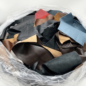 SALE! 6 to 7 plus Pounds Scrap Leather - Med Sized Pieces, Remnants, S –  Whitaker Leather