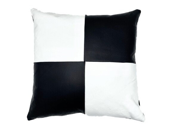white leather pillows