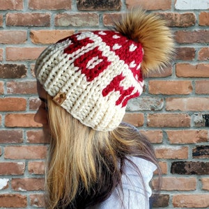 Christmas Knit Hat, Winter Tuque