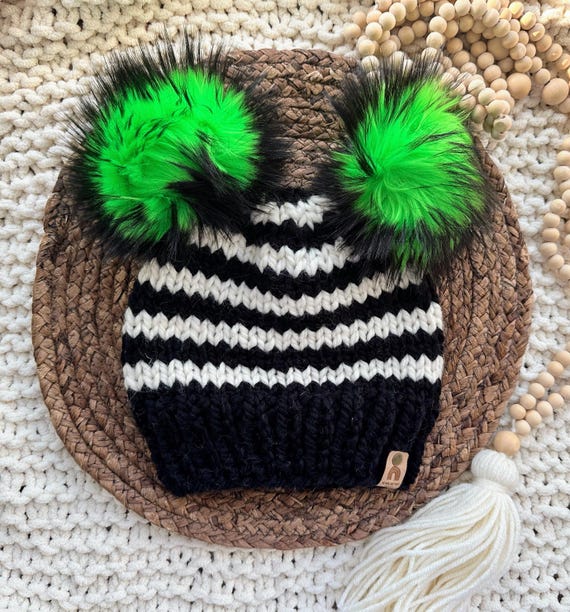 Beetlejuice pom-pom beanie new with tags Beetlejuice Beanie | eBay main image 3
