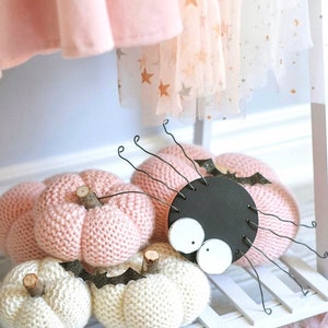 One of a Kind Pastel Pumpkins, Pumpkin Fall Decor, Knitted Pumpkins, Modern Farmhouse, Pastel Colors