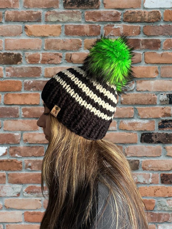 Beetlejuice pom-pom beanie new with tags Beetlejuice Beanie | eBay main image 2