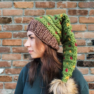 Christmas Tree Knit Hat, Christmas Beanie